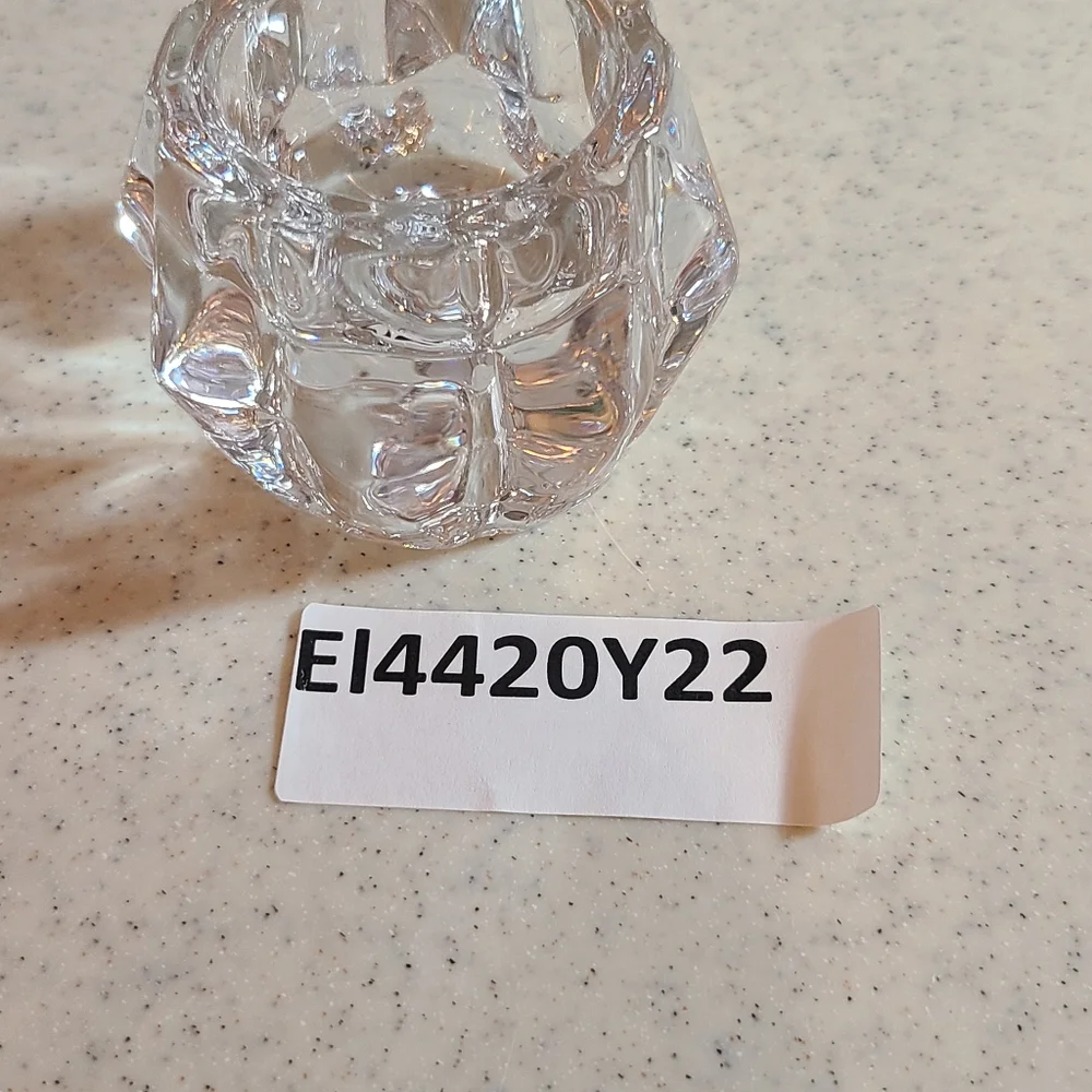 Vintage Clear Glass Candle Holder